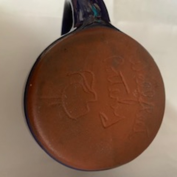 RARE Vintage Wellfleet Pottery Blue Mug / Coffee Cup   Handmade Cape Cod - Picture 2 of 3